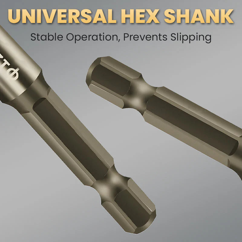 High-Strength 4-Flute Serrated Eccentric Drill Bit Kit