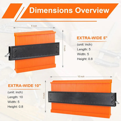 Contour Gauge with lock (10inch+5inch)