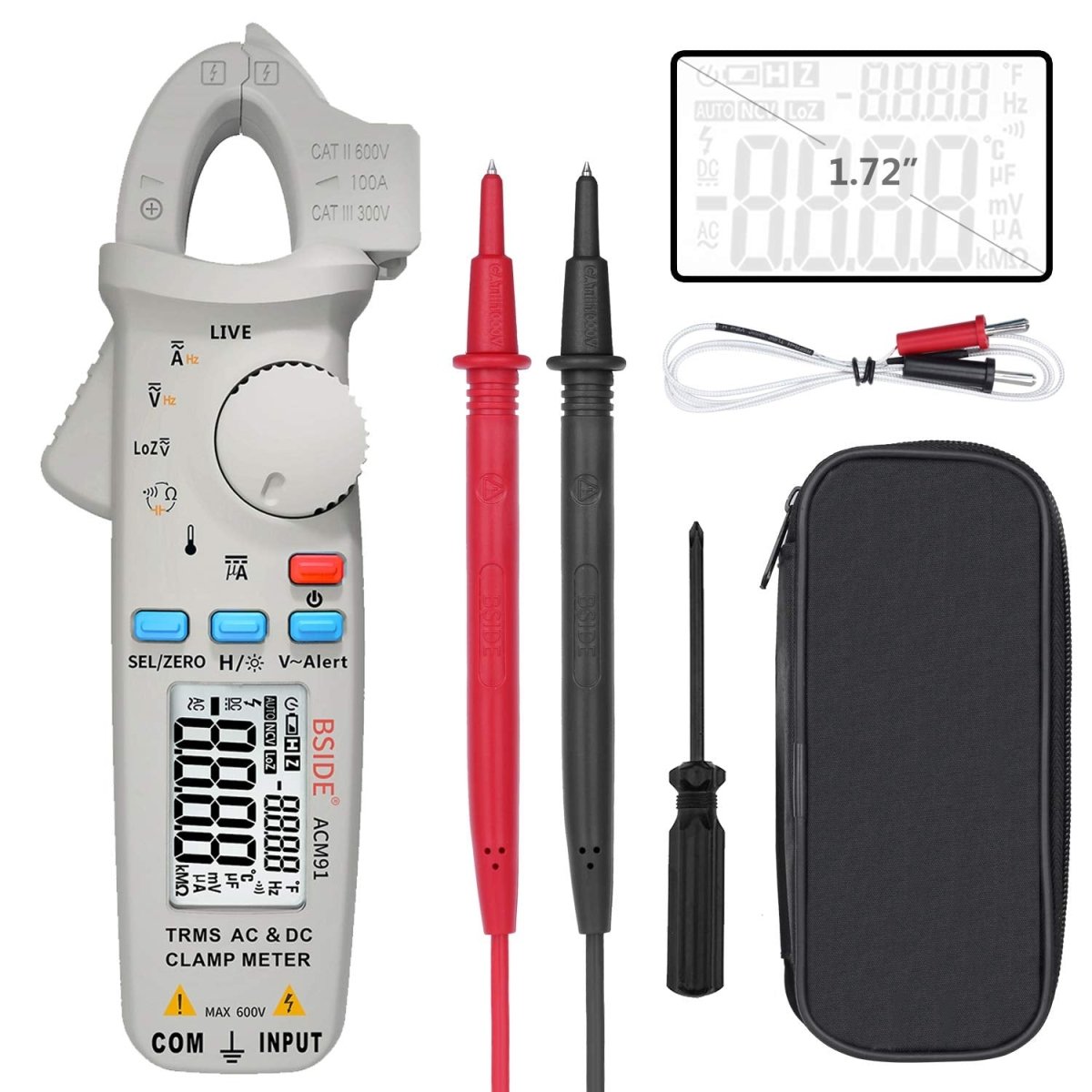 1mA AC/DC AMP Clamp Meter - Raydexlights