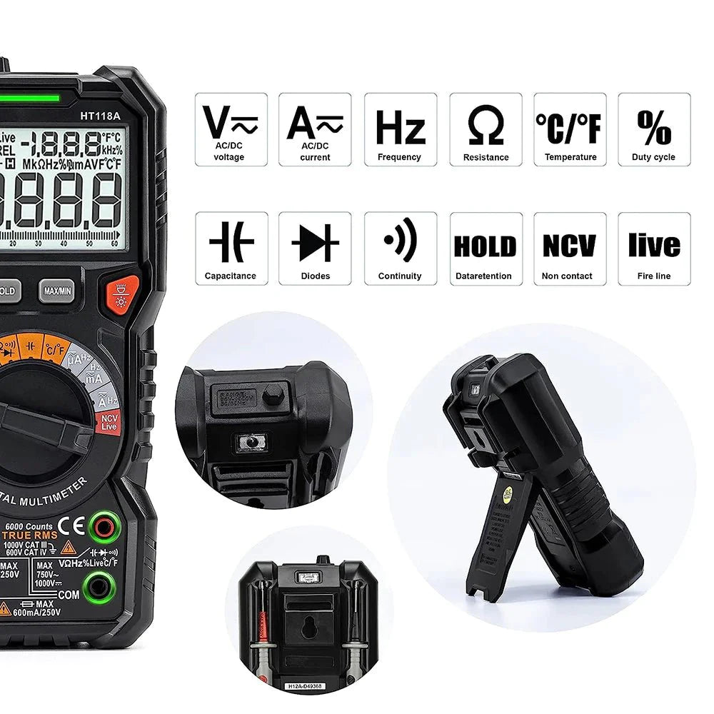 HT118A Digital Multimeter - Raydexlights