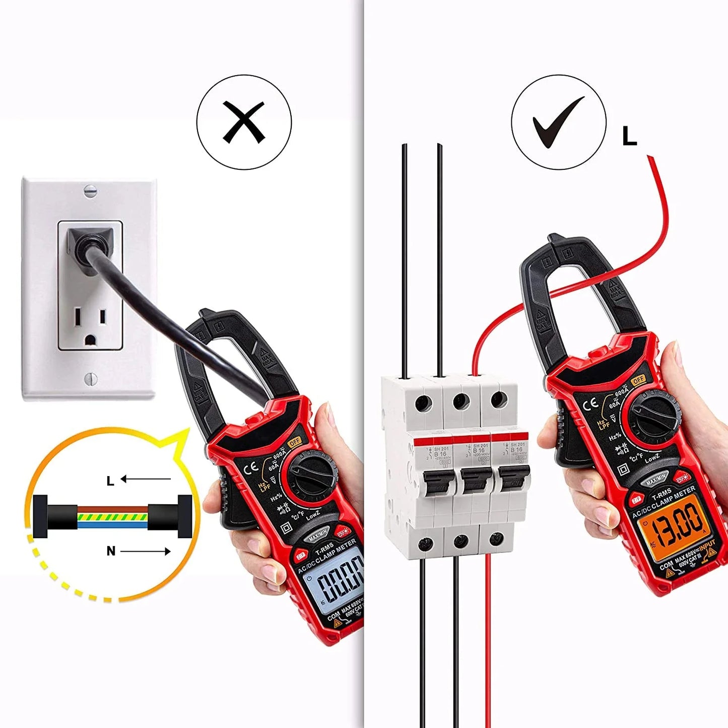 RD206D AC/DC Digital Clamp Meter - Raydexlights